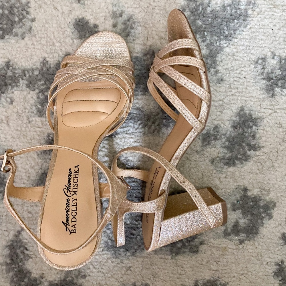 Gold/Rose gold sparkley heels